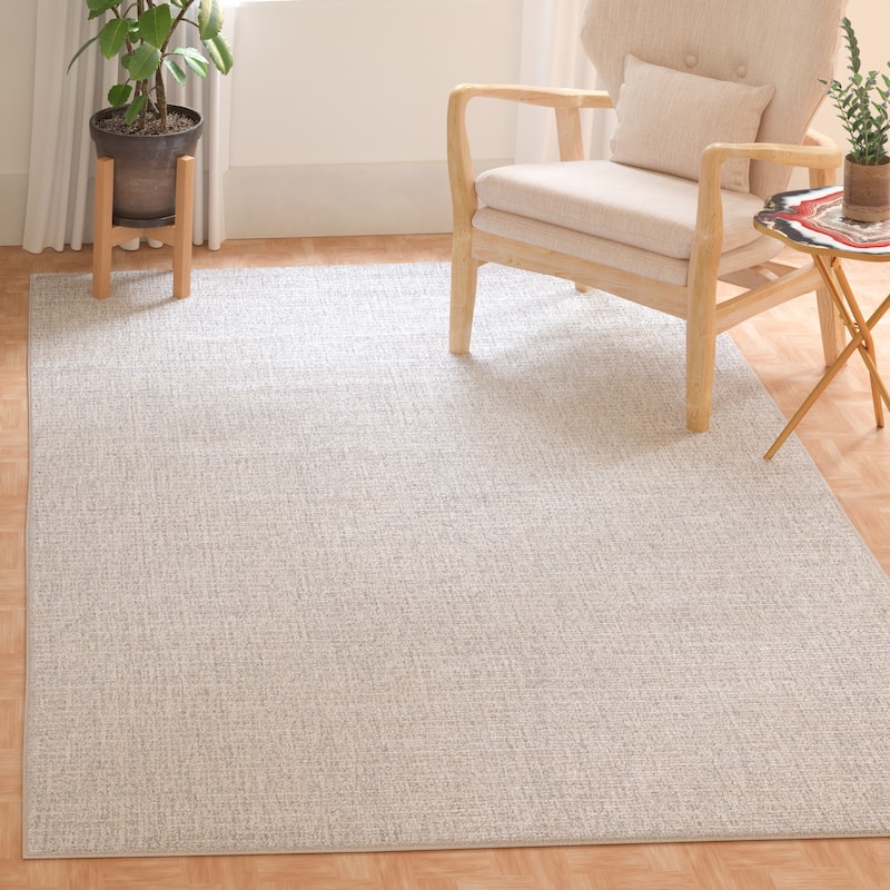 SAFAVIEH Handmade Abstract Lottie Modern Wool Rug - 6' x 8' - Light Grey/Ivory - Rectangle