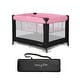 preview thumbnail 2 of 26, Dream On Me Zazzy Portable Playard with Bassinet Pink