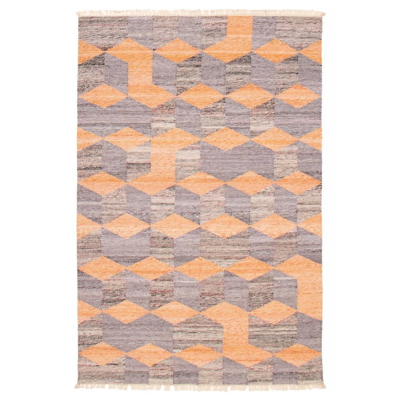 Ankara FW Grey Kilim 5'0" x 7'10" - 5'0 x 7'10 - Grey - 5'0 x 7'10