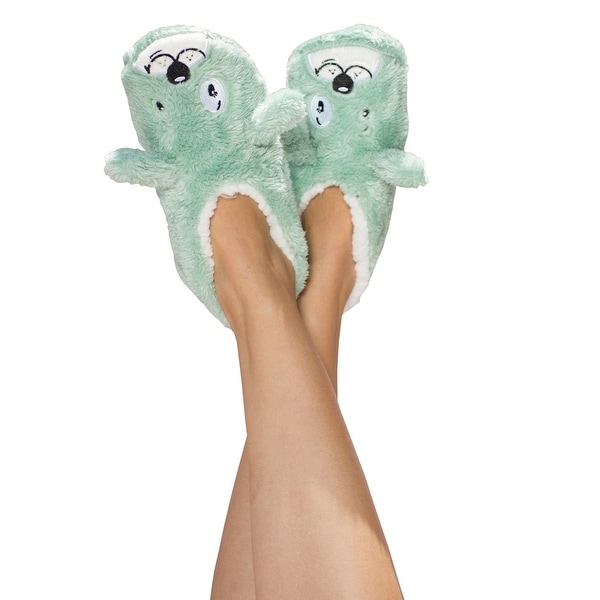 Women's Animal Footie Slippers - Dog Tired