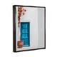 preview thumbnail 3 of 21, Stupell Blue Door in Greece Framed Floater Canvas Wall Art Design by Erin Marie