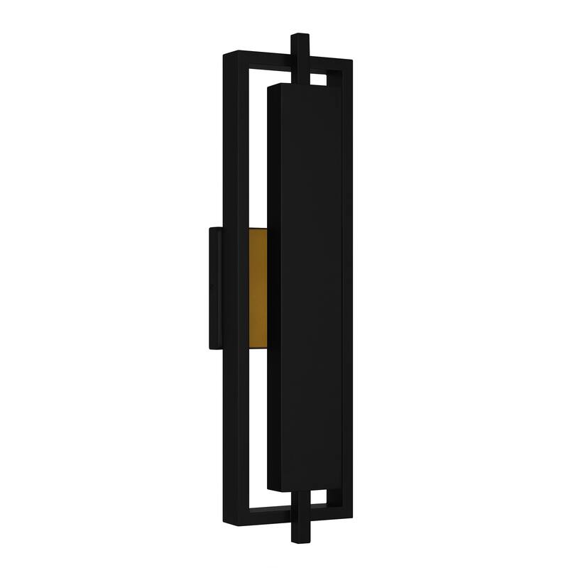 Pointsett Integrated LED Matte Black Outdoor Wall Lantern