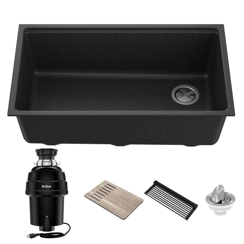 KRAUS Bellucci Workstation Undermount Granite Composite Kitchen Sink