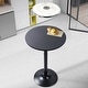 preview thumbnail 17 of 19, Homall Bistro Pub Table Round Bar Height Cocktail Table Metal Base MDF Top Obsidian Table with Black Leg 23.8inch Top