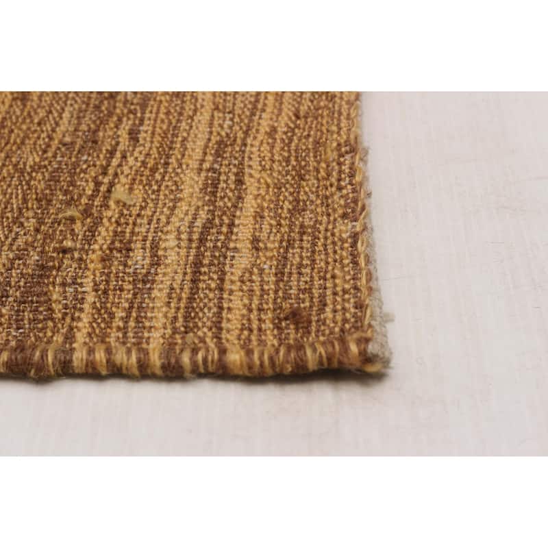 ECARPETGALLERY Flat-Weave Ankara FW Brown Wool Kilim - 8'0 x 10'8