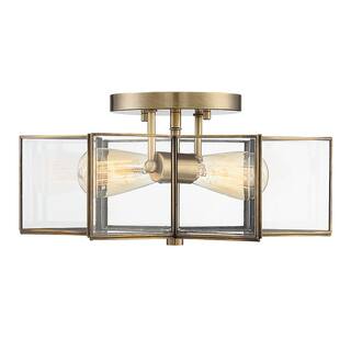 Meridian M60021 2 Light 16" Wide Semi-Flush Ceiling Fixture