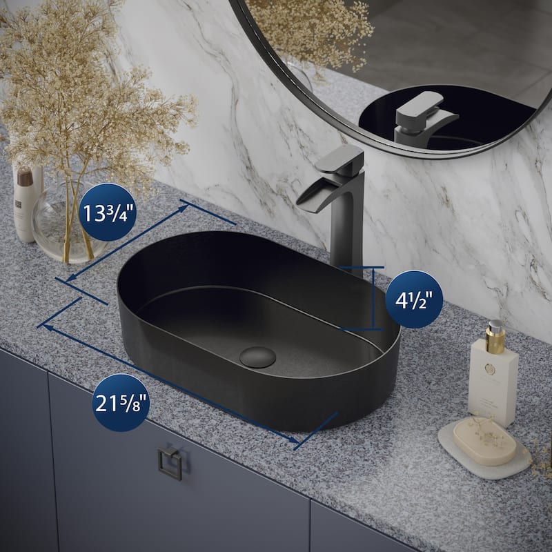 Karran Cinox Stainless Steel Oval Vessel Sink