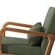 preview thumbnail 29 of 141, 25" W Mid Century Upholstered Wood Accent Chair with Pillow set of 2