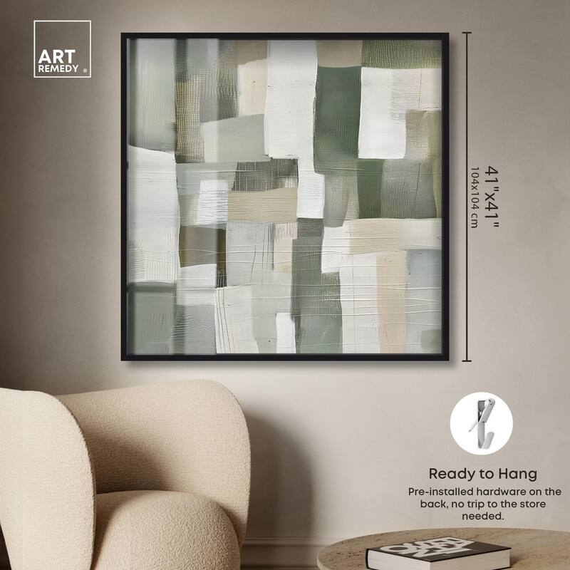 Pale Jade Green I Shadowbox by Art Remedy