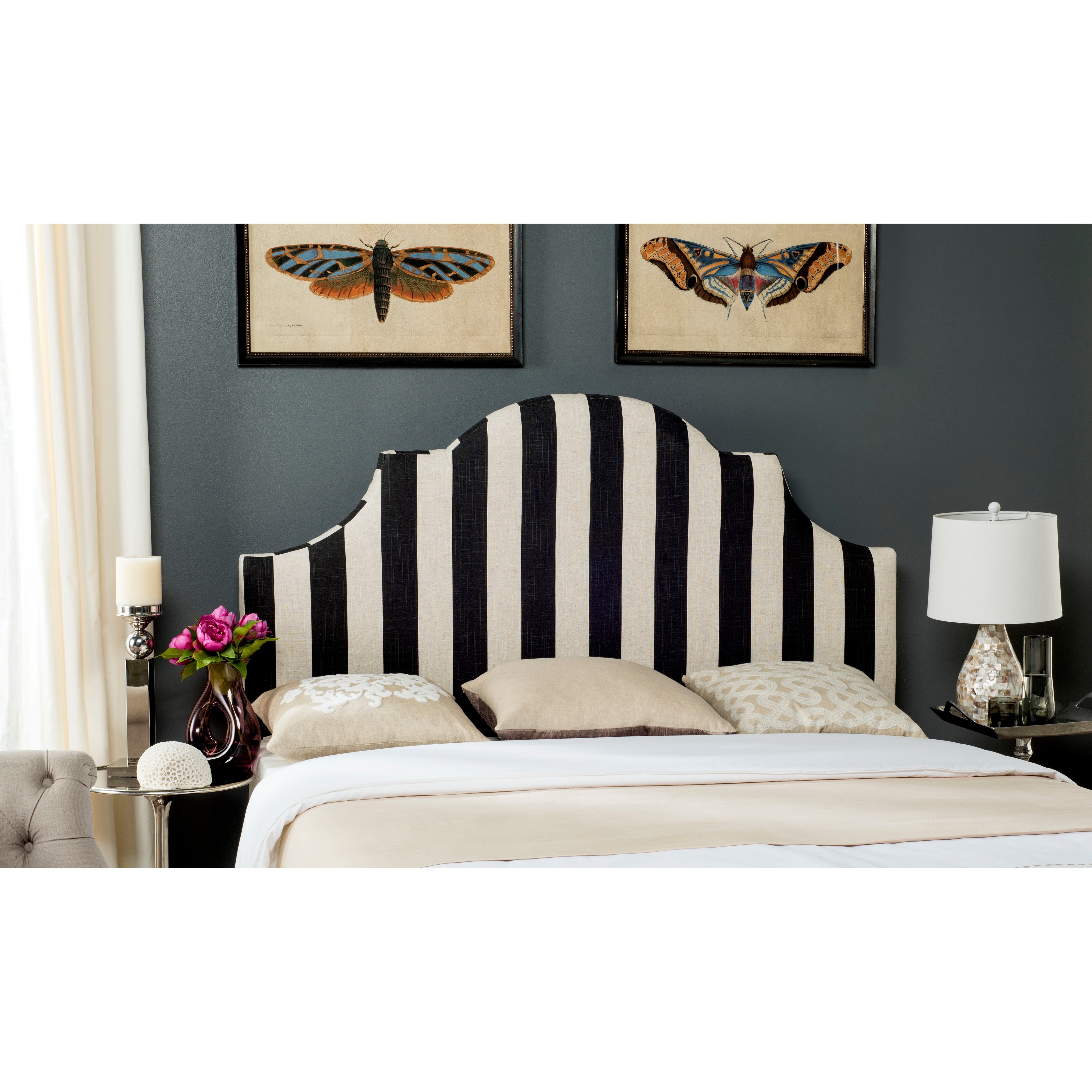 Striped headboard shop