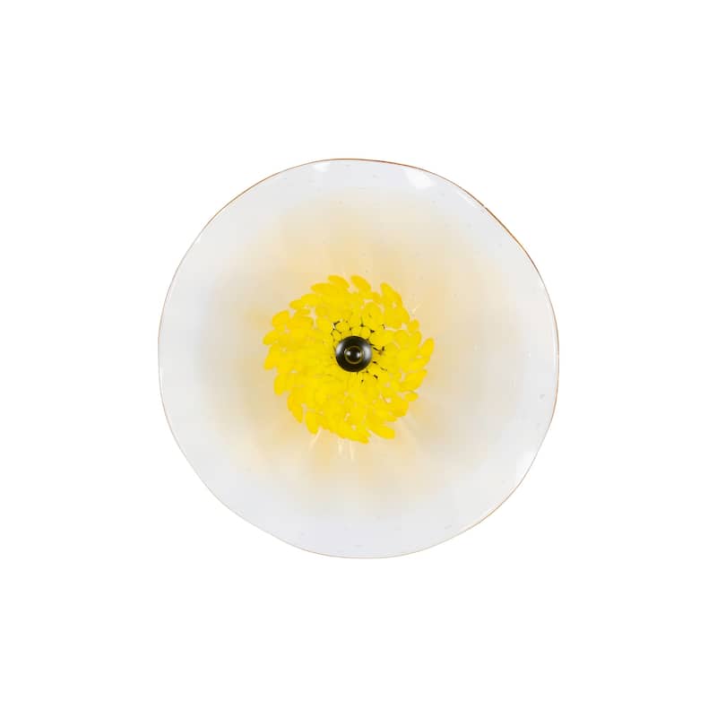 12IN Diameter Ribera Flower Art Glass Wall Décor