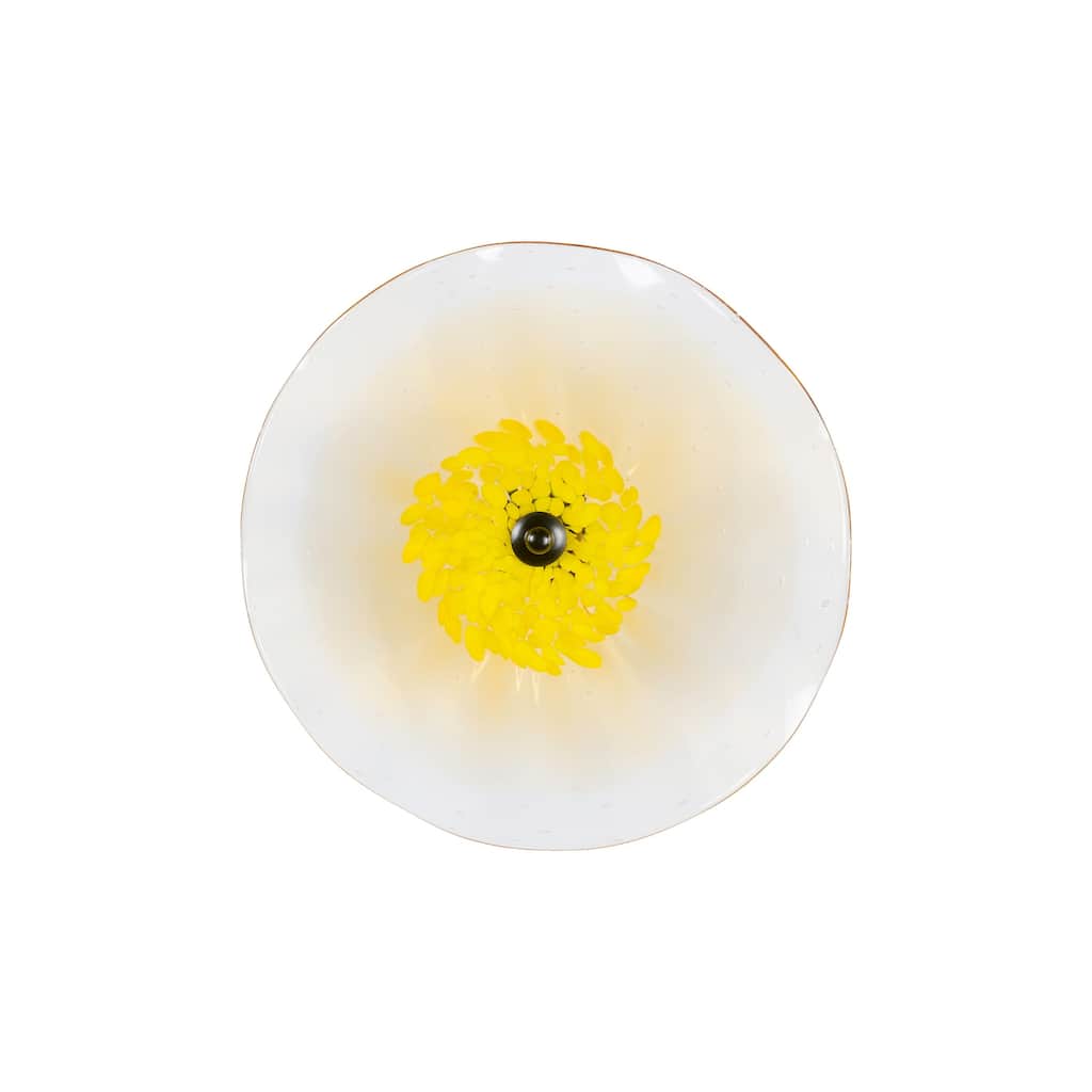 12IN Diameter Ribera Flower Art Glass Wall Décor