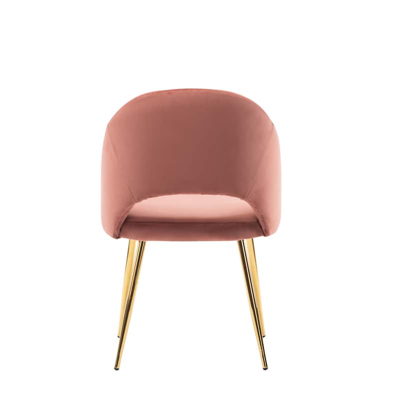 Porthos Home Batia Velvet Dining Chairs w/ Goldtone Metal Legs (Set of 2)