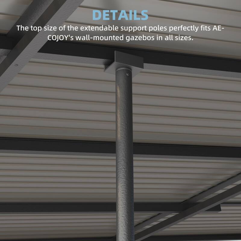 AECOJOY Wall Mounted Gazebos Pergola Gazebo Awnings for Backyard