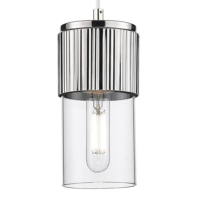 Innovations Lighting 428-1P-G428-7CL Bolivar 7" Tall Mini Pendant with - Polished Nickel