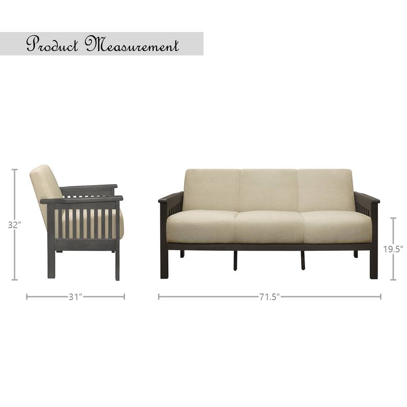 Basseri 3-Piece Living Room Sofa Set