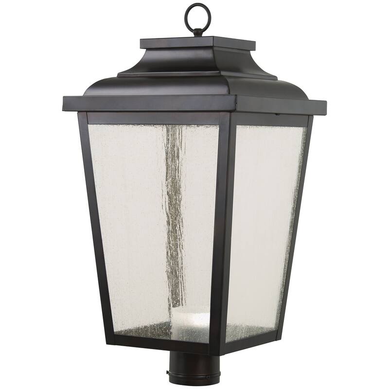 The Great Outdoors Irvington Manor 4 Light 24" Tall Single Post Light - Chelsea Bronze