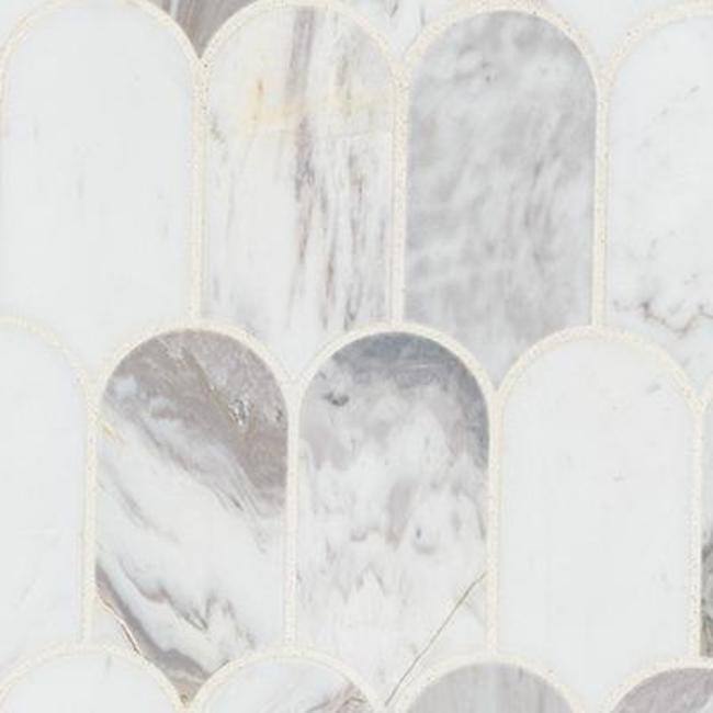 Ackland AKM-S-2X3SCP-CA 12" x 12" Marble Wave Floor and Wall Mosaic - Linarra