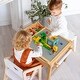 preview thumbnail 10 of 18, Costway Kids Multi Activity Play Table Wooden Building Block Desk w/ - See Details