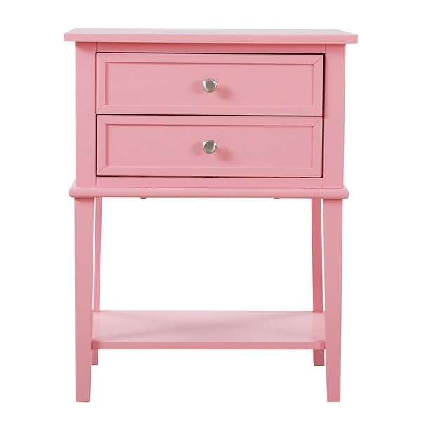 LYKE Home 2 Drawer Pink Nightstand Bed Bath Beyond 27509508