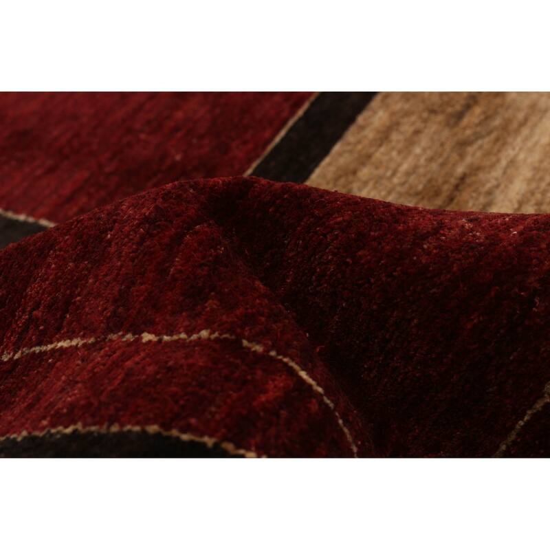 ECARPETGALLERY Hand-knotted Finest Peshawar Ziegler Red Wool Rug - 6'0 x 9'0