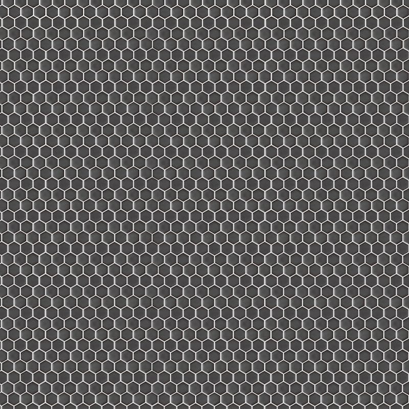 Merola Tile Colmena Hex Gunmetal 11-1/2" x 11-5/8" Porcelain Mosaic Floor and Wall Tile