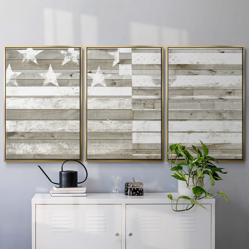 Americana Flag - Multi Piece Framed Canvas