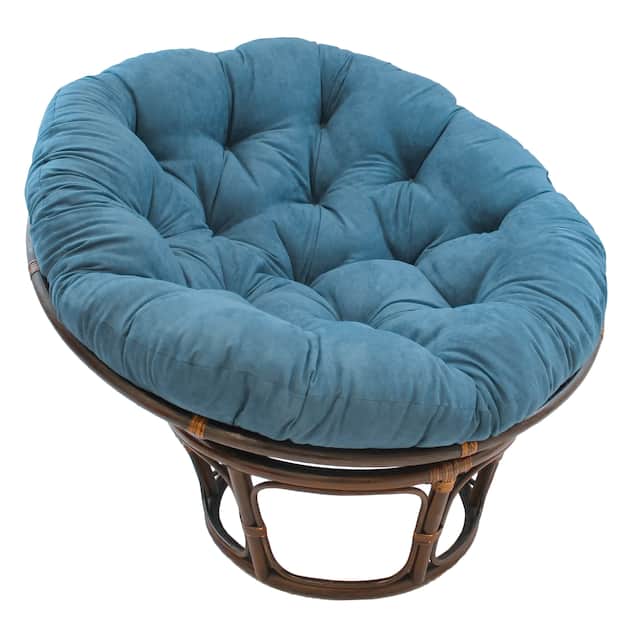 Microsuede Indoor Papasan Cushion (44-inch, 48-inch, or 52-inch) (Cushion Only) - 48 x 48 - Teal