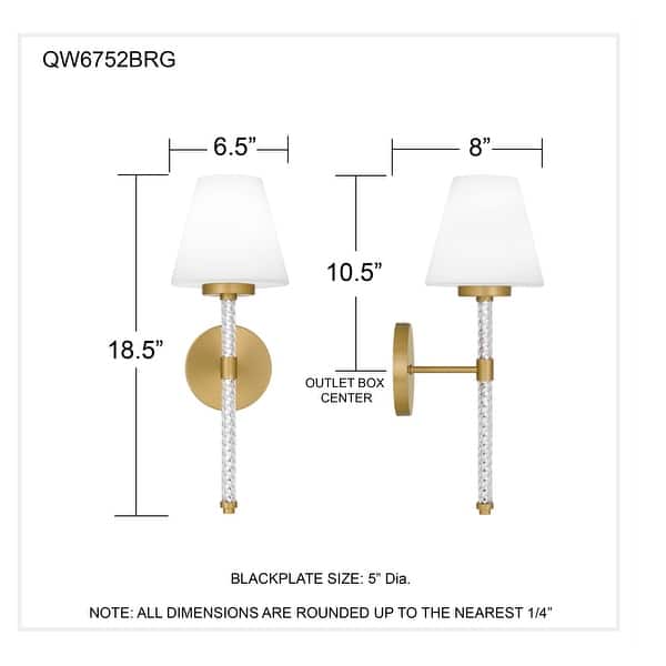 Andrea 1-Light Brushed Gold Wall Sconce