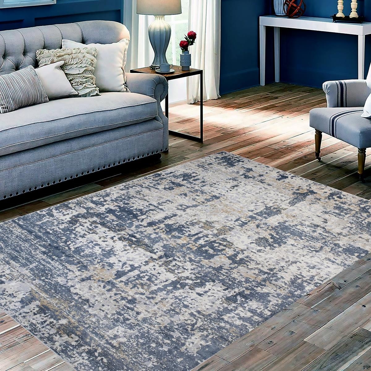 PAVILLION KEW MULTI ABSTRACT VINTAGE STYLE RUG  in various sizes 