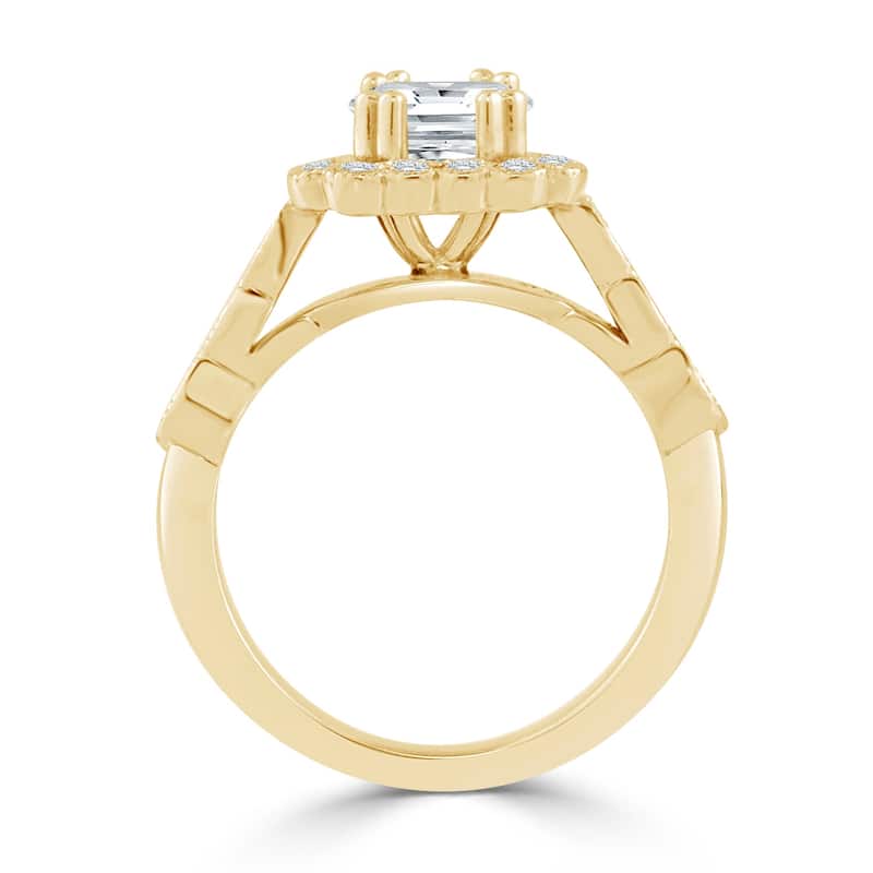 Auriya 14k Gold 1 3/4ctw Vintage Cushion-cut Halo Diamond Engagement Ring (H-I, SI1-SI2)