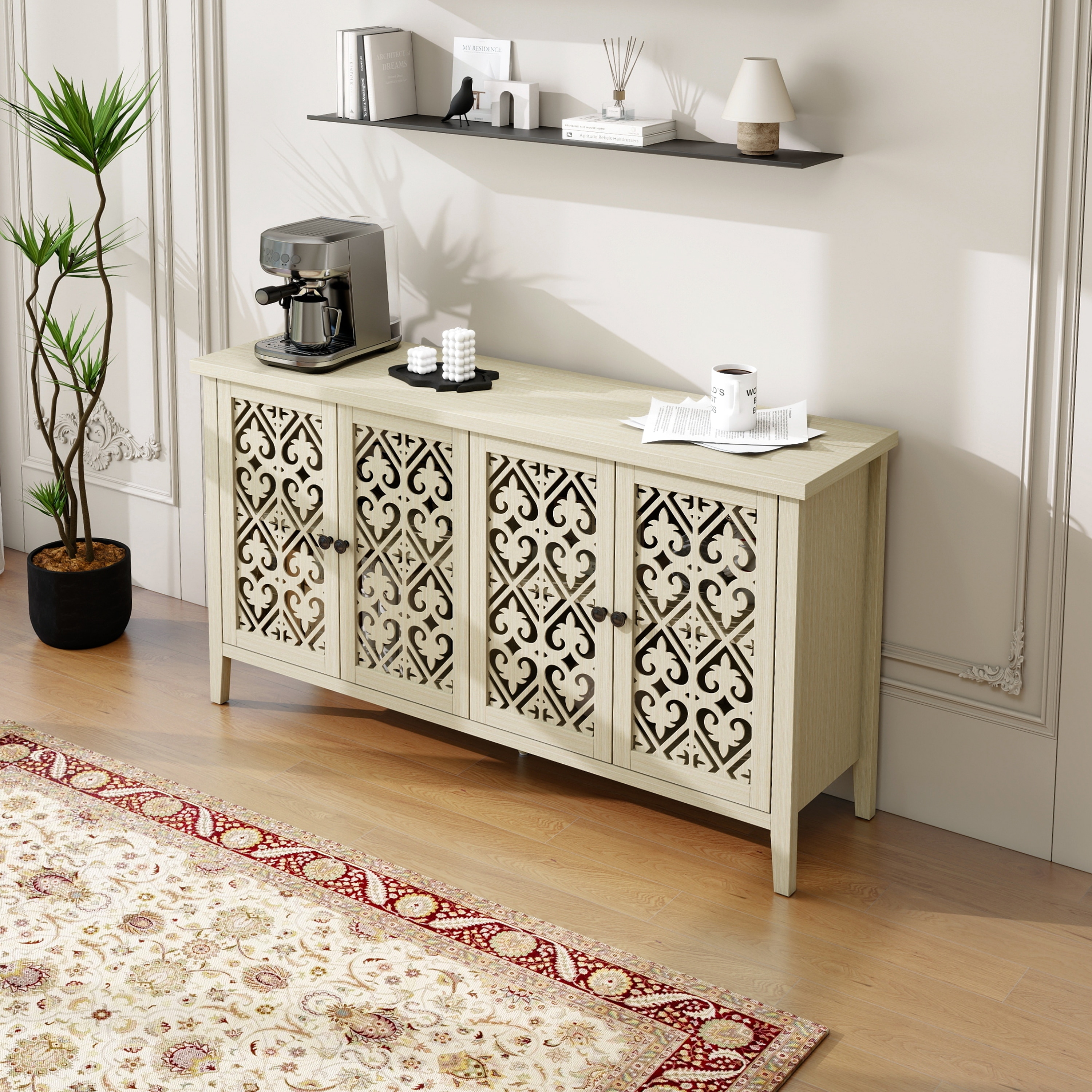 Natural Decorative Cabinet Sideboard Coffee Cabinet Hallway Cabinet