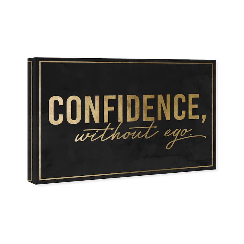 Wynwood Studio Canvas Typography and Quotes Without Ego Black Gold and Metallic Gold Modern & Contemporary Wall Art Canvas Print