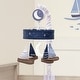 preview thumbnail 5 of 5, Lambs & Ivy Little Skipper Sailboat & Moon Musical Baby Crib Mobile Soother Toy