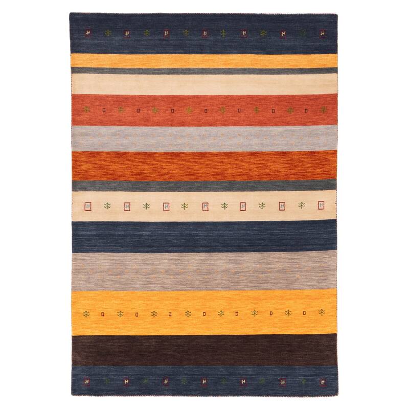 ECARPETGALLERY Hand Loomed Kashkuli Gabbeh Multi Color Wool Rug - 6'9 x 9'8
