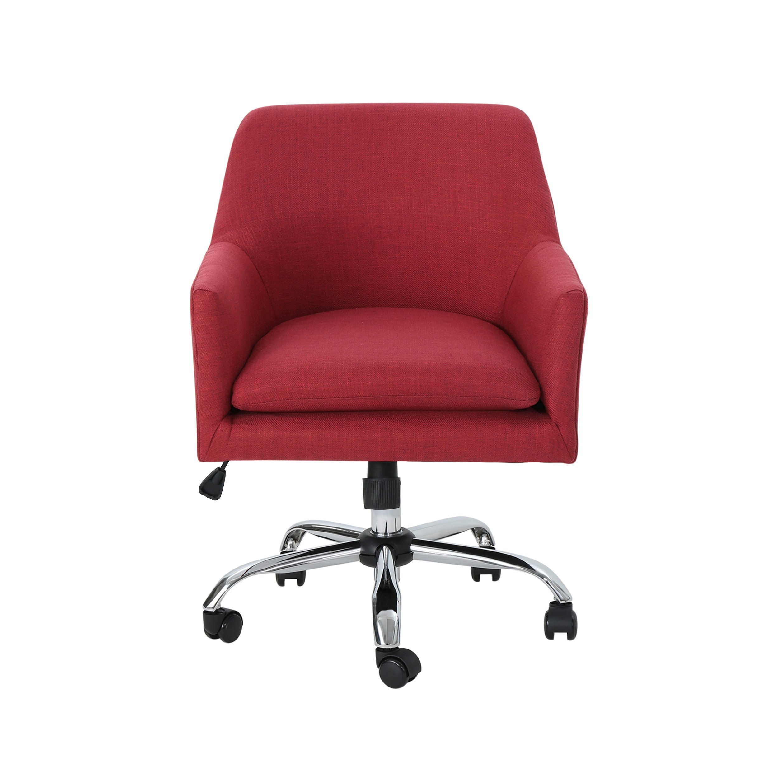 Johnson Mid Century Modern Fabric Home Office Chair with Chrome