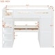 preview thumbnail 2 of 9, Twin Size Loft Bed with Desk, Wardrobes, 4 Drawers and 4 Shelves