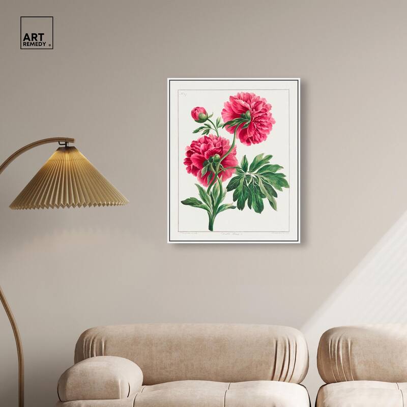 Double Peony (1789) Canvas by Art Remedy