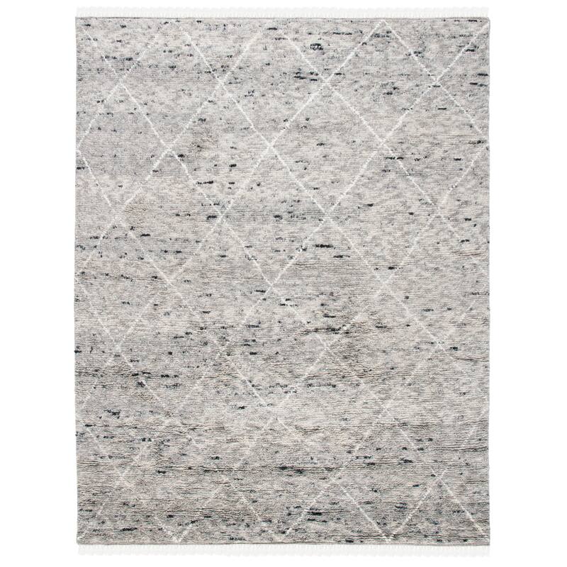 SAFAVIEH Hand-Knotted Casablanca Shag Misi Moroccan Wool Fringe Rug