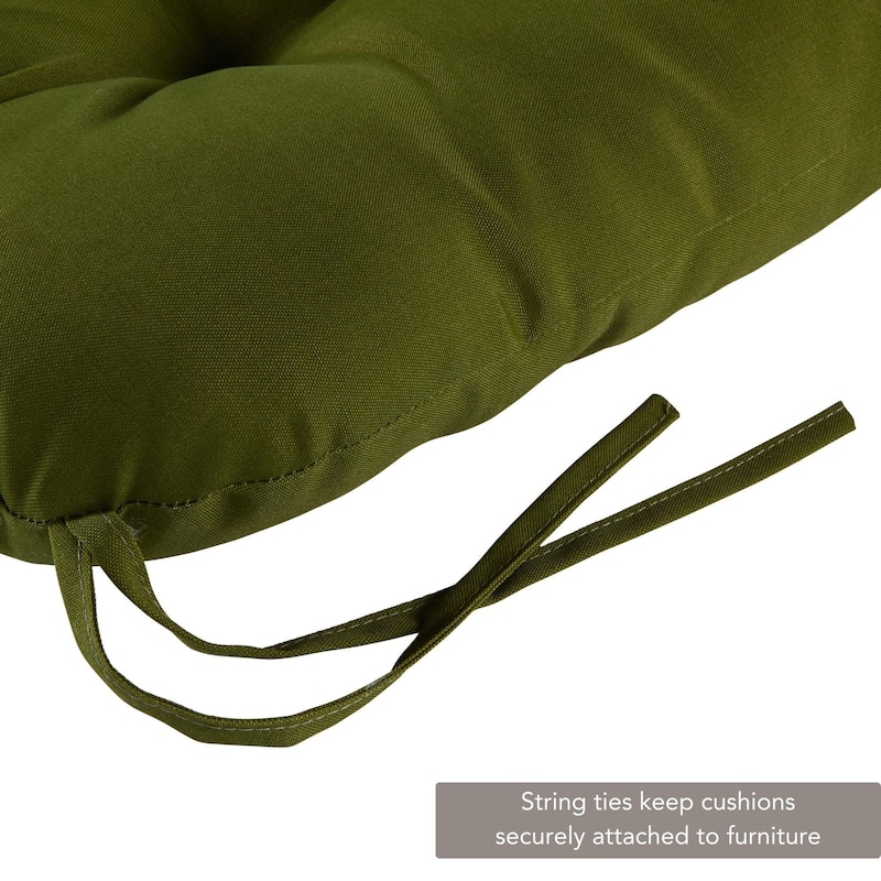 Solid Color 20-inch Outdoor Chair Cushion (Set of 2)