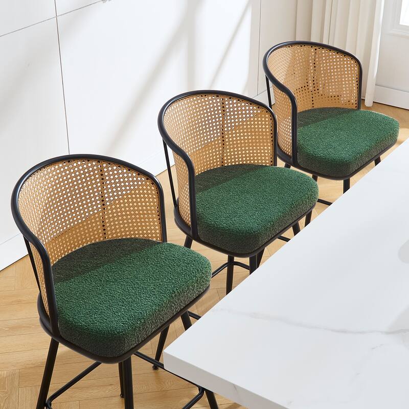 26"/29" Rattan Upholstered Bar Stool /Counter Stools Set of 2/3/4