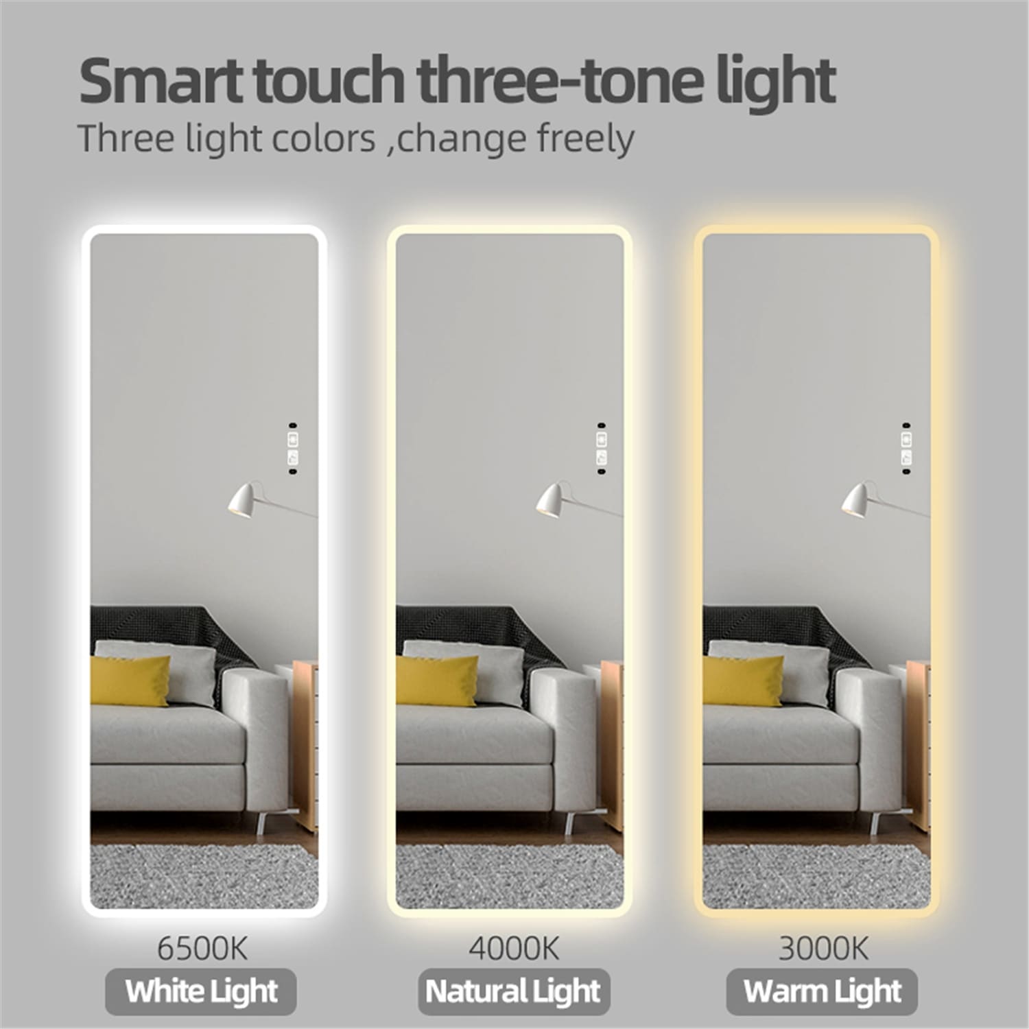 Full Length Mirror with Lights Full Body Mirror Large Floor