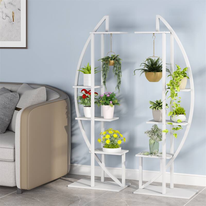 Plant Stand Pack of 2,5-Tier Wooden Plant Flower Display Stand