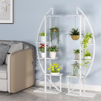 Plant Stand Pack of 2,5-Tier Wooden Plant Flower Display Stand