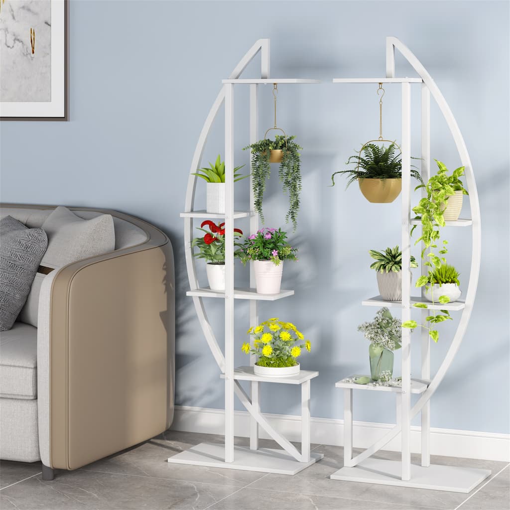 Plant Stand Pack of 2,5-Tier Wooden Plant Flower Display Stand