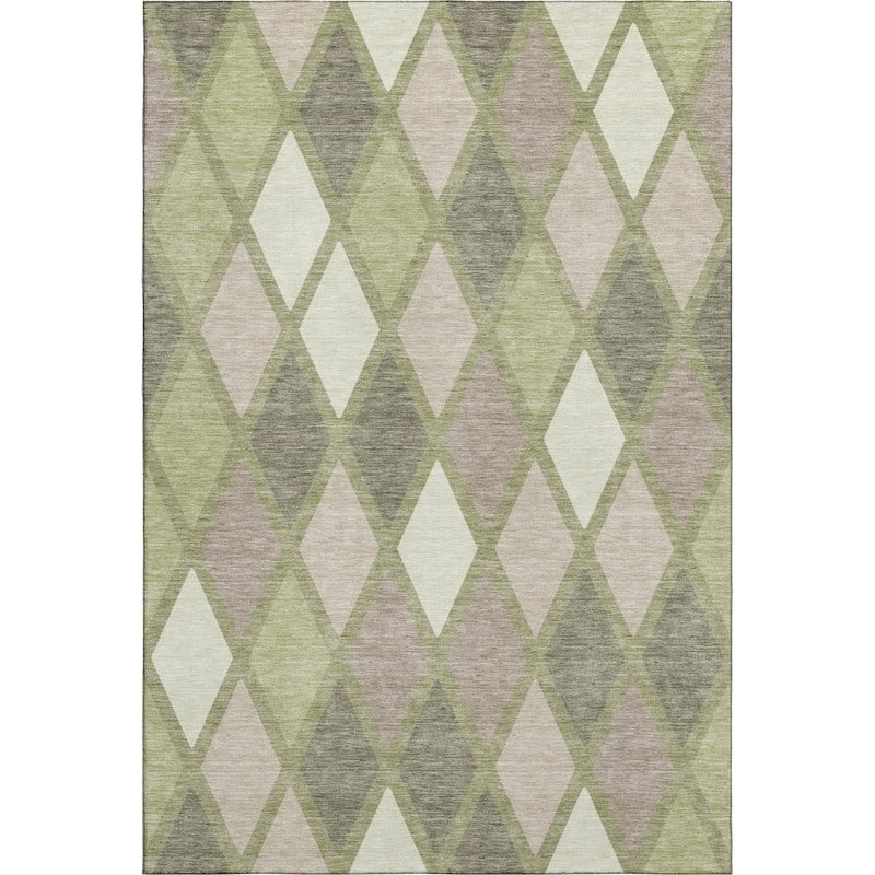 Premium Washable Super Soft Mosaic Diamonds Mayfield Rug