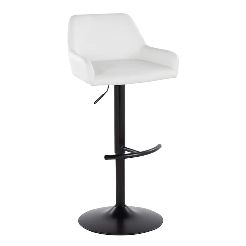 Silver Orchid Galotti Adjustable Bar Stool with Rounded T Footrest (Set of 2)