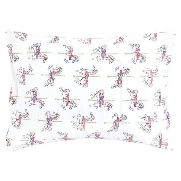 slide 1 of 1, Hudson Baby Infant Girl Cotton Toddler Pillow Case, Carousel Horse, One Size - Carousel Horse Carousel Horse - One Size