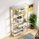 preview thumbnail 27 of 27, 8-Shelves Staggered Bookshelf Industrial Etagere Bookcase