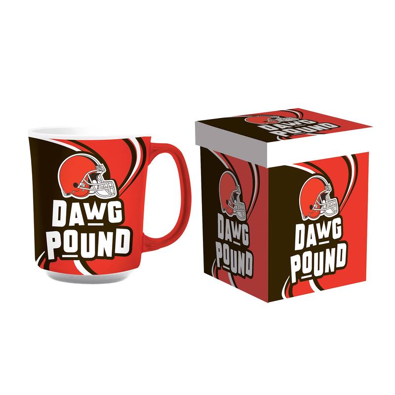 Cleveland Browns, 14 oz Ceramic Coffee Mug w/ Gift Box